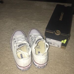Size 5 Low Top White Converse .